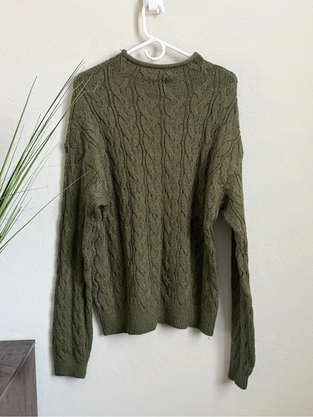 J.Crew Factory Cable Knit Roll Neck Sweater Forest Green NWT Large